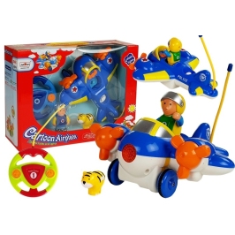 Baby R/C Airplane with Remote Control Steering Wheel Blue