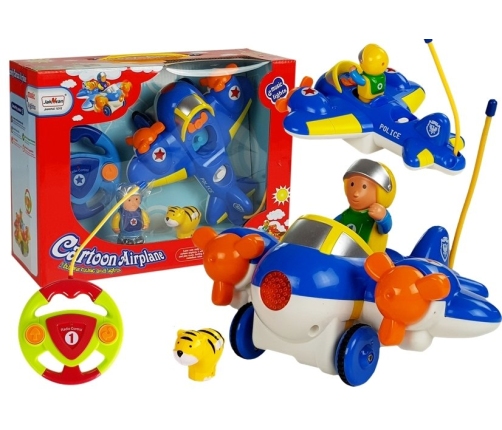 Baby R/C Airplane with Remote Control Steering Wheel Blue