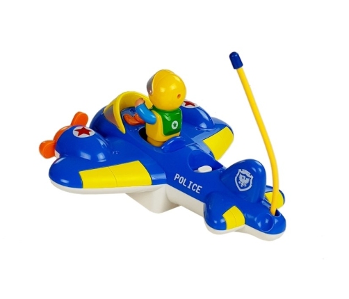 Baby R/C Airplane with Remote Control Steering Wheel Blue