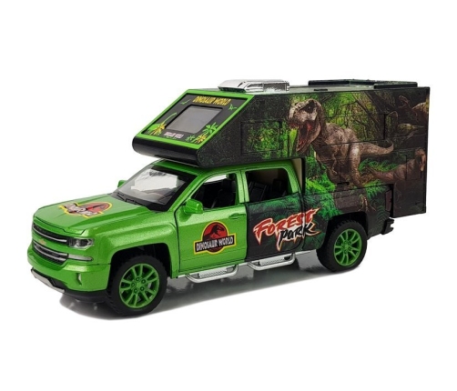 Camper with Dinosaurs Green