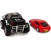 Set of Vehicles Black Monster Truck White Caravan 58 cm