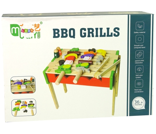 Wooden Grill Accessories Barbecue Skewers Grilling Baking