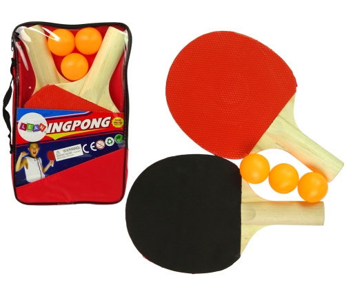 Wooden Ping Pong Sticks 3 Balls Cover