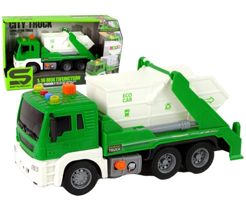 Rubbish truck Segregation Green friction Drive 1:16