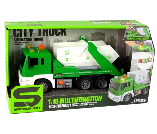 Rubbish truck Segregation Green friction Drive 1:16