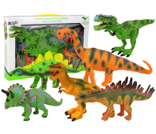 Set of Dinosaur Figures Models 6 Pieces Accessories