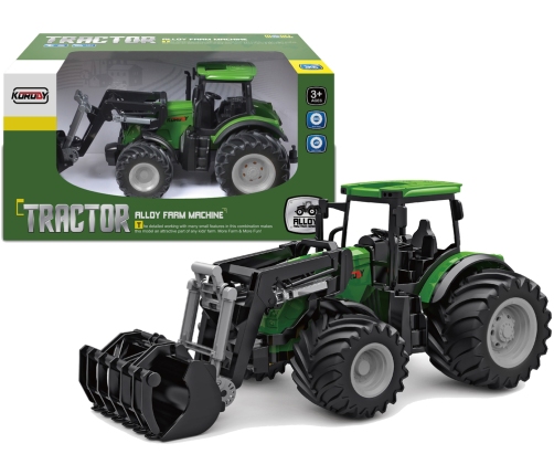 Tractor Green 1:24 Farmer Crocodile Bucket Rubber Wheels