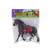 Velvet Figure Black Horse Red Saddle