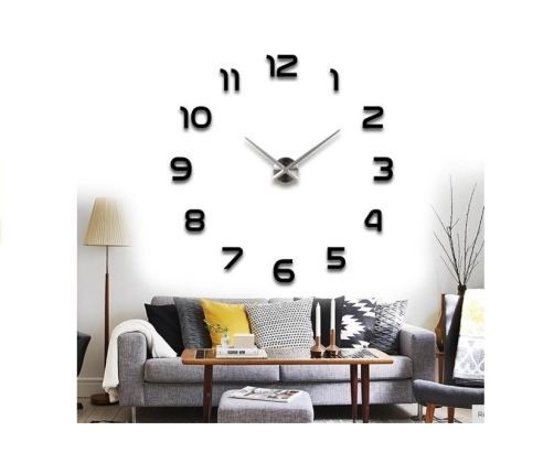 3D DIY Clock Wall Art Design Large Mirror Decoration Sticker