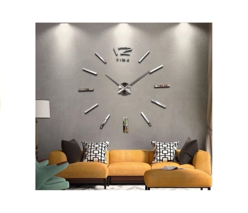 3D DIY Clock Wall Art Design Large Mirror Decoration Sticker