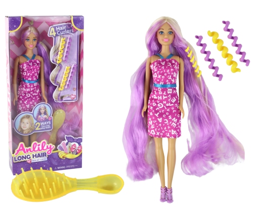 Anlily Doll Long Purple Hair Set