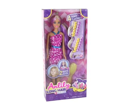 Anlily Doll Long Purple Hair Set