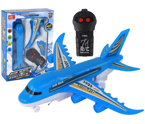 Remote Controlled Airplane R/C Lights Blue DIY