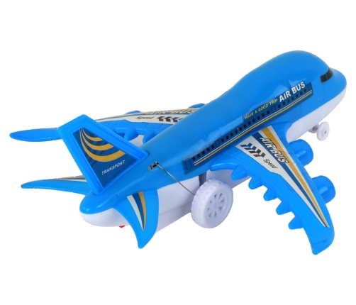 Remote Controlled Airplane R/C Lights Blue DIY