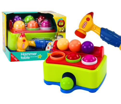 Interactive Toy for Toddlers, Hammering Balls, Colorful