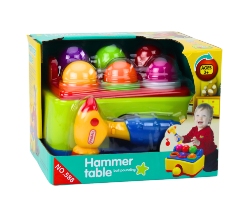 Interactive Toy for Toddlers, Hammering Balls, Colorful