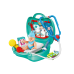 Children's Doctor Set with Doll Accessories Green Suitcase