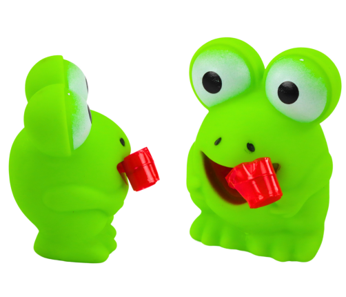 Rubber Frog With Retractable Tongue Green 7CM