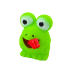 Rubber Frog With Retractable Tongue Green 7CM