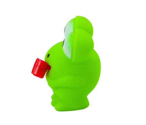 Rubber Frog With Retractable Tongue Green 7CM