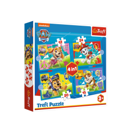 Puzzle 4in1 Paw Patrol Running Puppies Trefl 34628