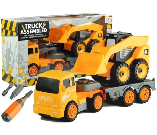 Two Construction Vehicles to Disassemble Tools