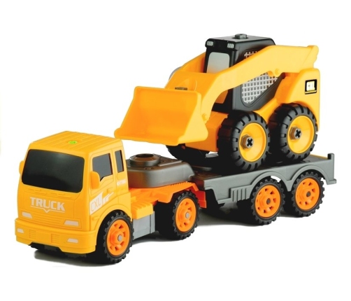 Two Construction Vehicles to Disassemble Tools