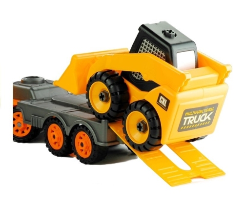 Two Construction Vehicles to Disassemble Tools