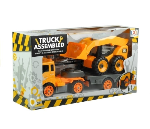 Two Construction Vehicles to Disassemble Tools