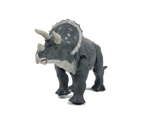 Large Battery Operated Dinosaur Triceratops Gray