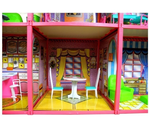 Dolls' House - Large Villa with Furniture + FREE DOLL