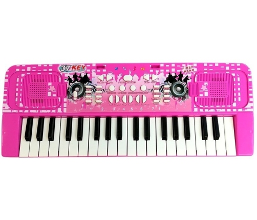 Child Keyboard with Pink Microphone