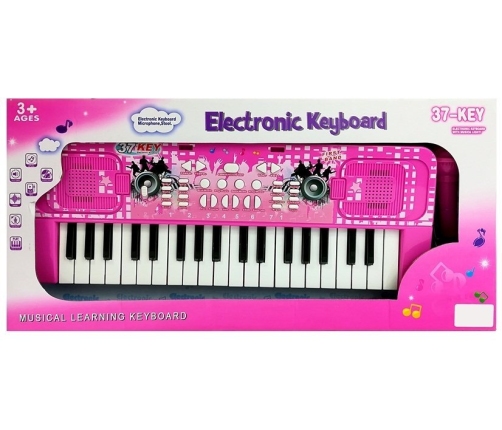 Child Keyboard with Pink Microphone