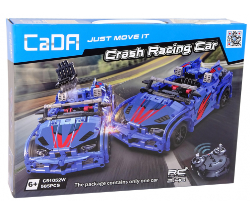 Construction Blocks Sports Car Blue Race 585 Pieces R/C CADA