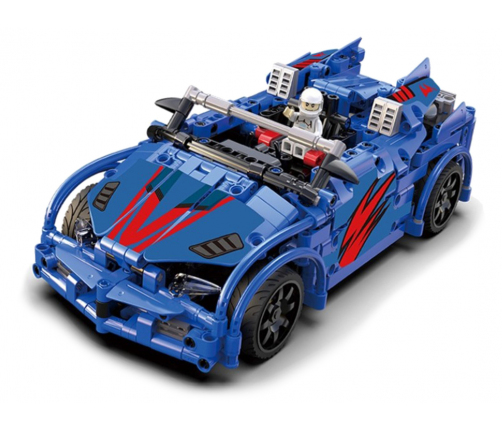 Construction Blocks Sports Car Blue Race 585 Pieces R/C CADA