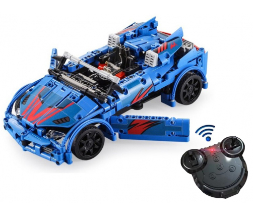 Construction Blocks Sports Car Blue Race 585 Pieces R/C CADA