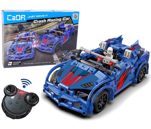 Construction Blocks Sports Car Blue Race 585 Pieces R/C CADA