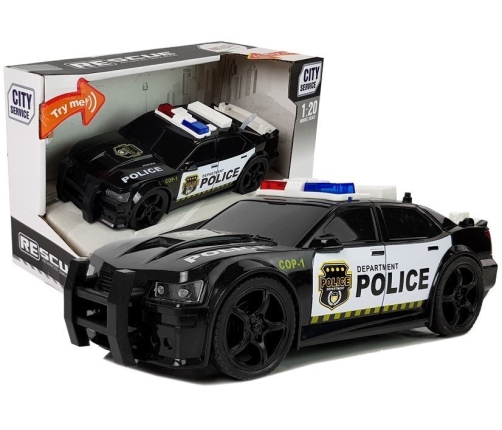 Police Car 1:20 drivetrain friction drive sound Light effects Black