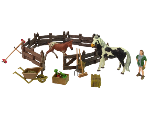 Assembleable Farm Figure Set Wooden Horse Farm