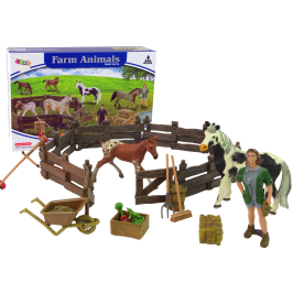 Assembleable Farm Figure Set Wooden Horse Farm