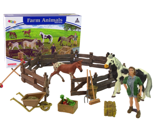 Assembleable Farm Figure Set Wooden Horse Farm