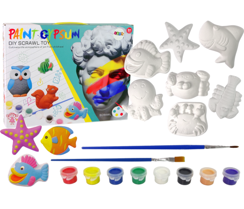 Creative Plaster Casts for Painting Sea Animals Paint Set