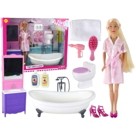 Children's Doll Bathrobe Toilet Bathtub Bathroom