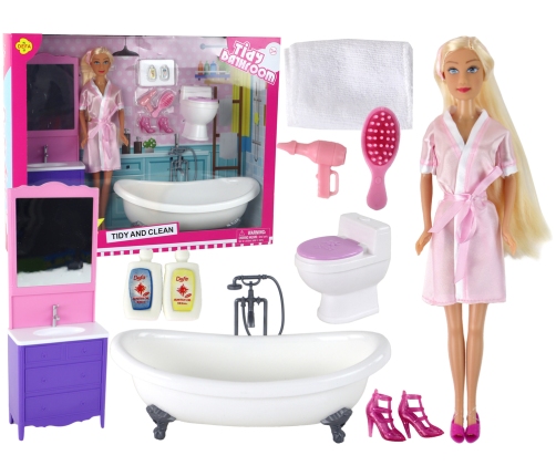 Children's Doll Bathrobe Toilet Bathtub Bathroom