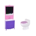 Children's Doll Bathrobe Toilet Bathtub Bathroom