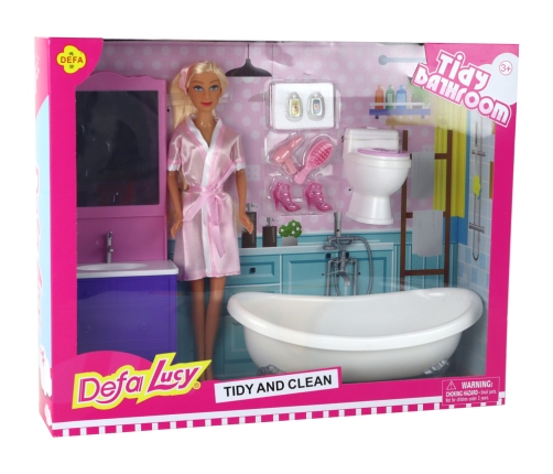 Children's Doll Bathrobe Toilet Bathtub Bathroom