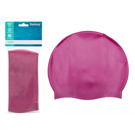 Pink Bestway 26006 Silicone Bathing Cap