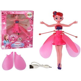 Hand-controlled Magic Flying Fairy Pink Doll