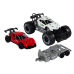 Set: White Off-Road Car, Red Sports Car, Tow Truck