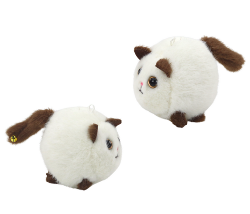 Plush Stretched Cat Jumping Mascot White